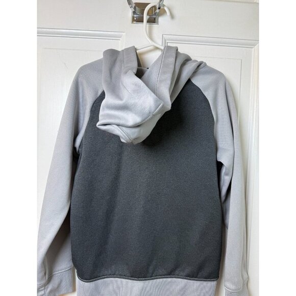 Jordan Yourth Two Toned Gray Full Zip Hoodie with Red Logo Size 6 M - Picture 3 of 6